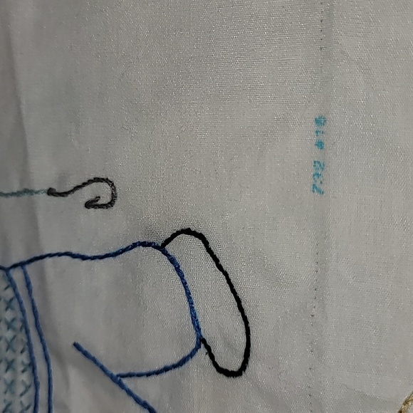 Jack Dempsey Needle Art-Set-12 9"x9" Nursery Quilt Blocks Fishing-5 blocks done - Picture 3 of 7